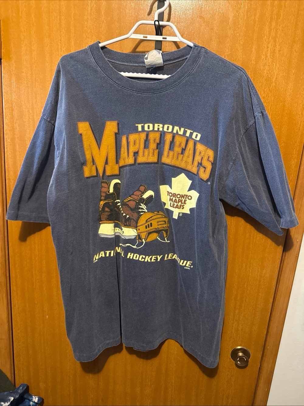 Toronto Maple Leafs Vintage Graphic Tee - Navy with Gold Accents